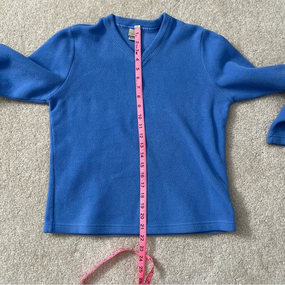 L.L. Bean Polartec V-Neck Pullover Fleece Womens S Regular Stretch Blue - Picture 8 of 8